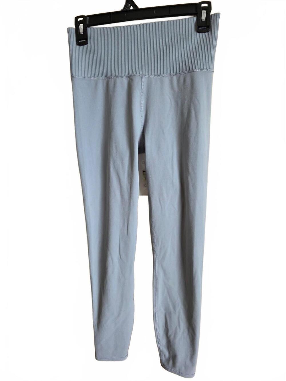Vuori Women's Light Blue High Waist Ribbed Studio Leggings Size Small